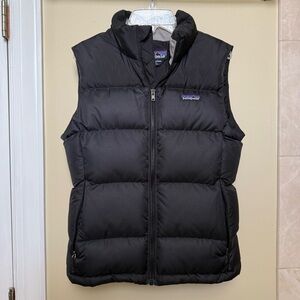 Patagonia Black Goose Down Puffer Vest Women’s Small Packable